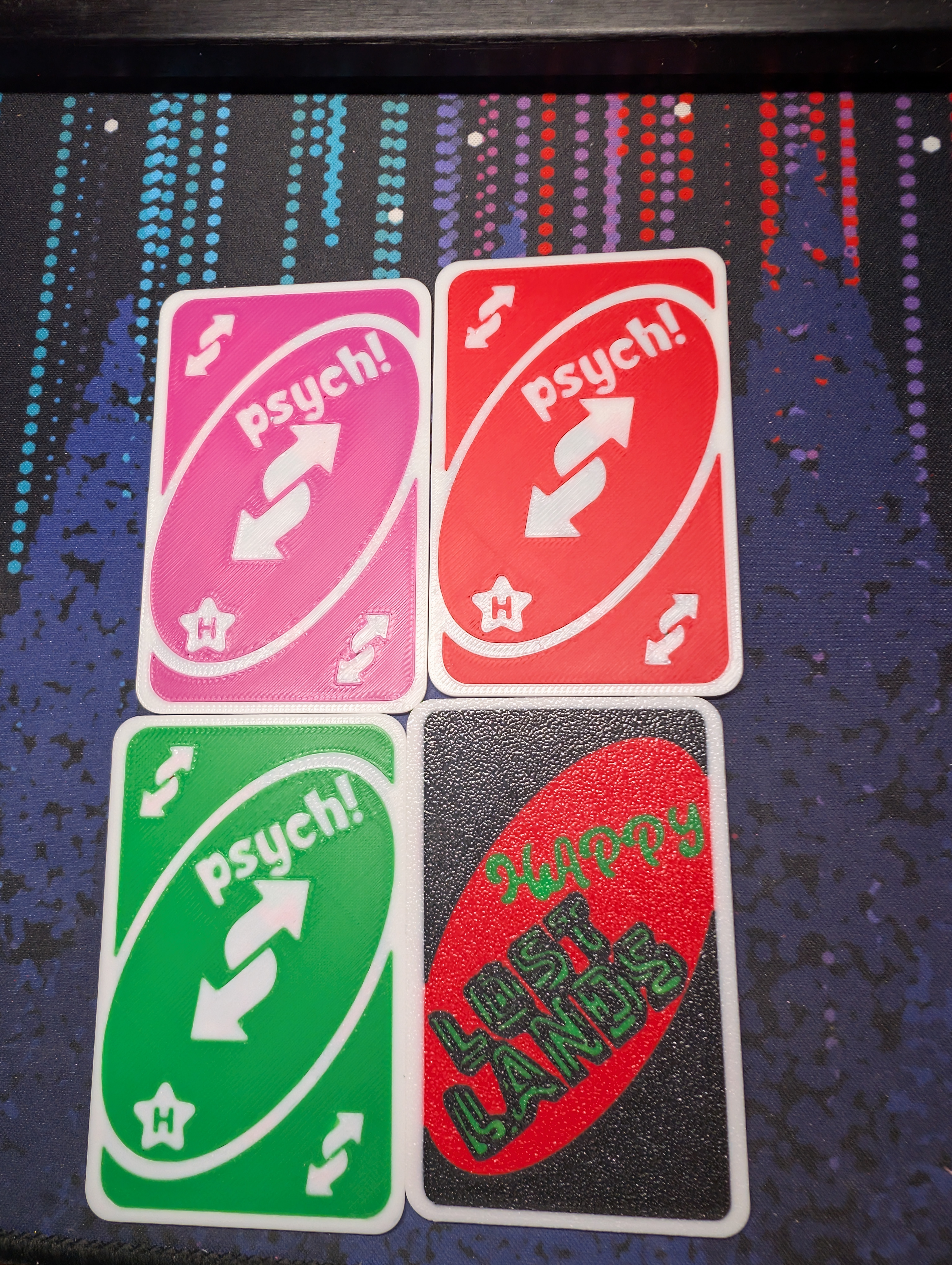 Set of custom Psych! cards